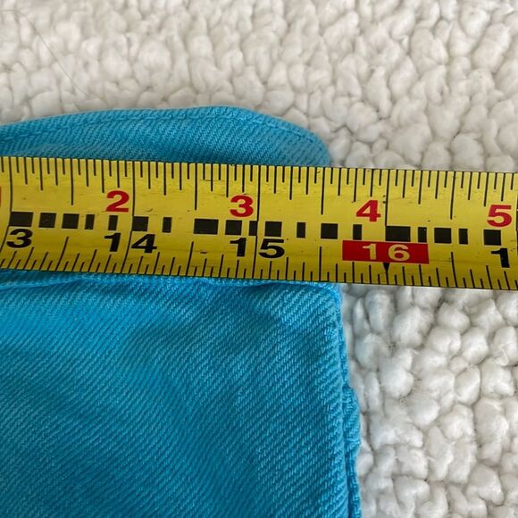 Levi’s Made & Crafted Blue Mist Organic Cotton Blend Barrel Crop Jeans Size 28 - Picture 13 of 14